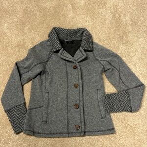 Cute PRANA cardigan button up sweater, gray women XS